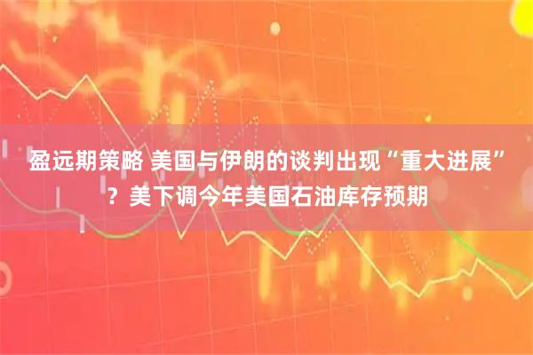 盈远期策略 美国与伊朗的谈判出现“重大进展”？美下调今年美国石油库存预期
