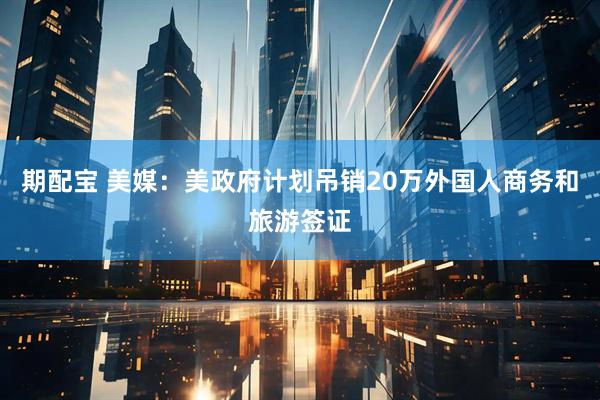 期配宝 美媒：美政府计划吊销20万外国人商务和旅游签证