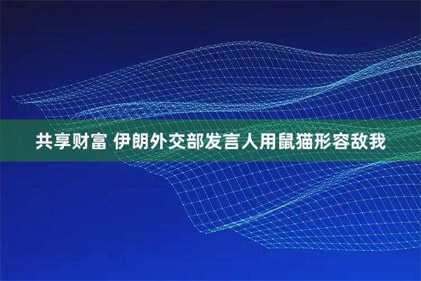 共享财富 伊朗外交部发言人用鼠猫形容敌我